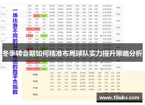 冬季转会期如何精准布局球队实力提升策略分析