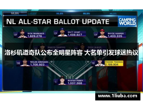 洛杉矶道奇队公布全明星阵容 大名单引发球迷热议